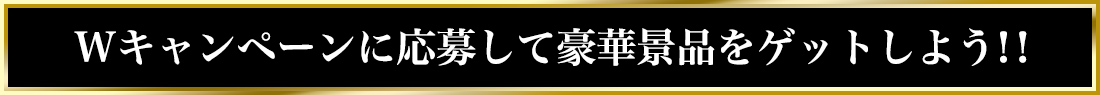 Wキャンペーンに応募して豪華景品をゲットしよう！！