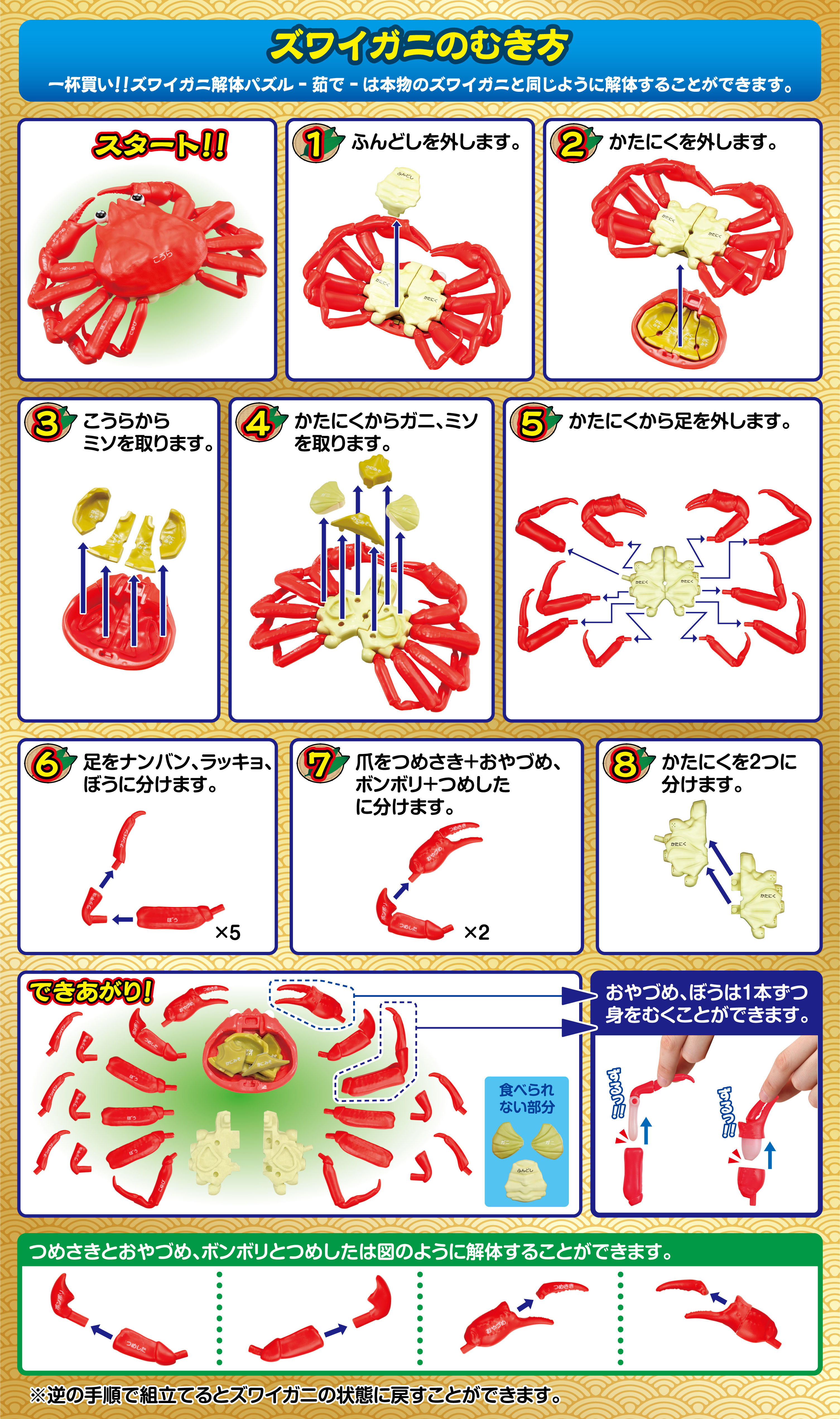 ズワイガニ解体パズルweb解説