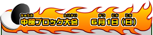中部ブロック大会 6月1日(日)